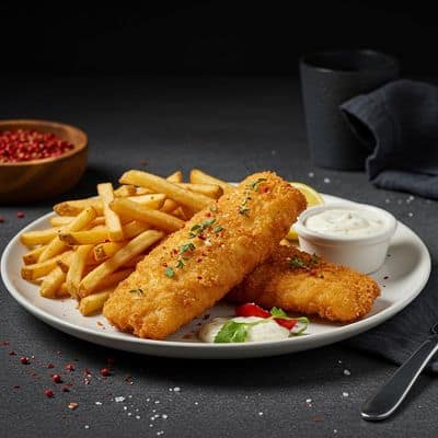 Panko Crusted Fish N Chips