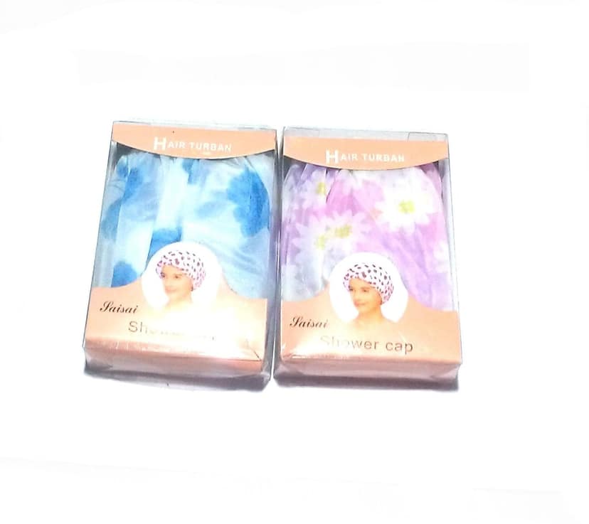 Nawani 2 Pic Elastic Shower Cap Free Size ( Colors May Vary)
