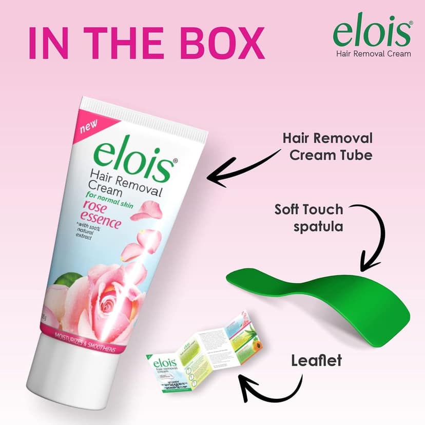 Elois Hair Removal Cream for Women With Rose Extract, Normal Skin(100g) Suitable for Legs, Underarms, Bikini Line 2x Longer Lasting Smoothness than Razors view 2