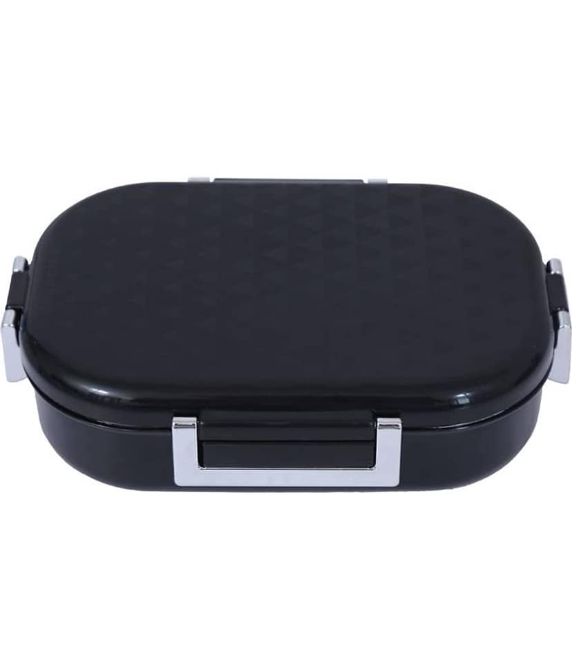 Jaypee - Snapsteel Black Stainless Steel School Lunch Boxes ( Pack of 1 ) 600 ml