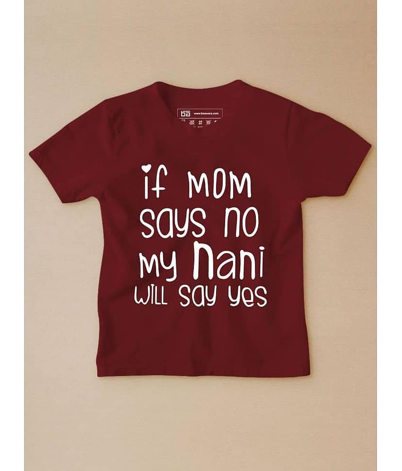 Be Awara Pack of 1 Boys Cotton T-Shirt ( Maroon )