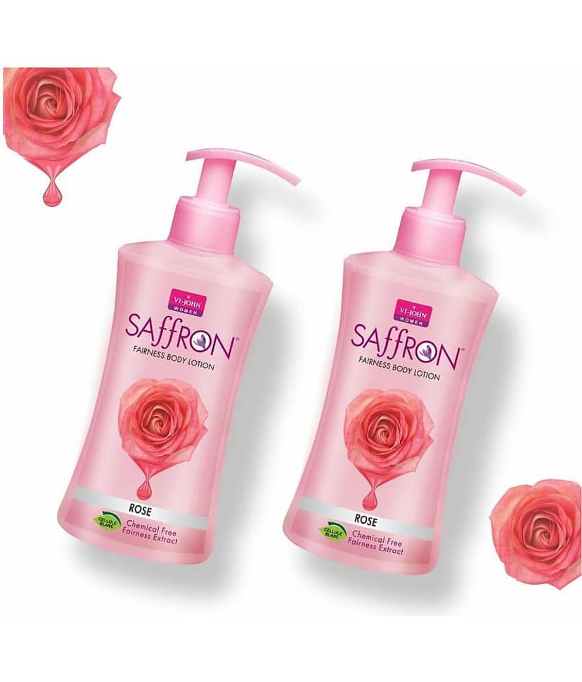 VI-JOHN Saffron Fairness Body Lotion Rose 250ml Pack of 2 view 2