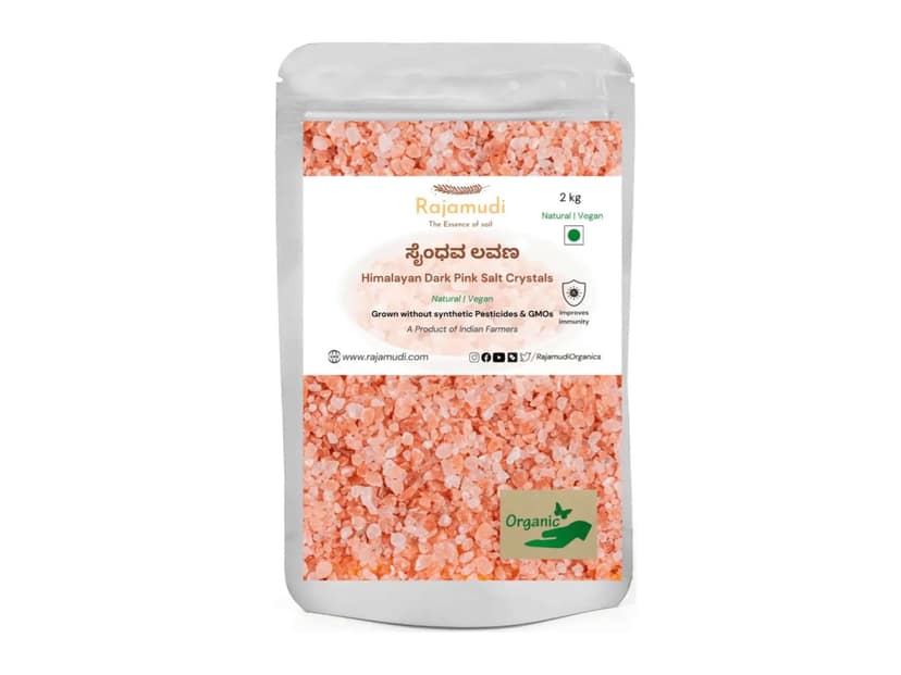 Rajamudi Organics Purest Himalayan Rock Salt Crystals - 2 Kilogram