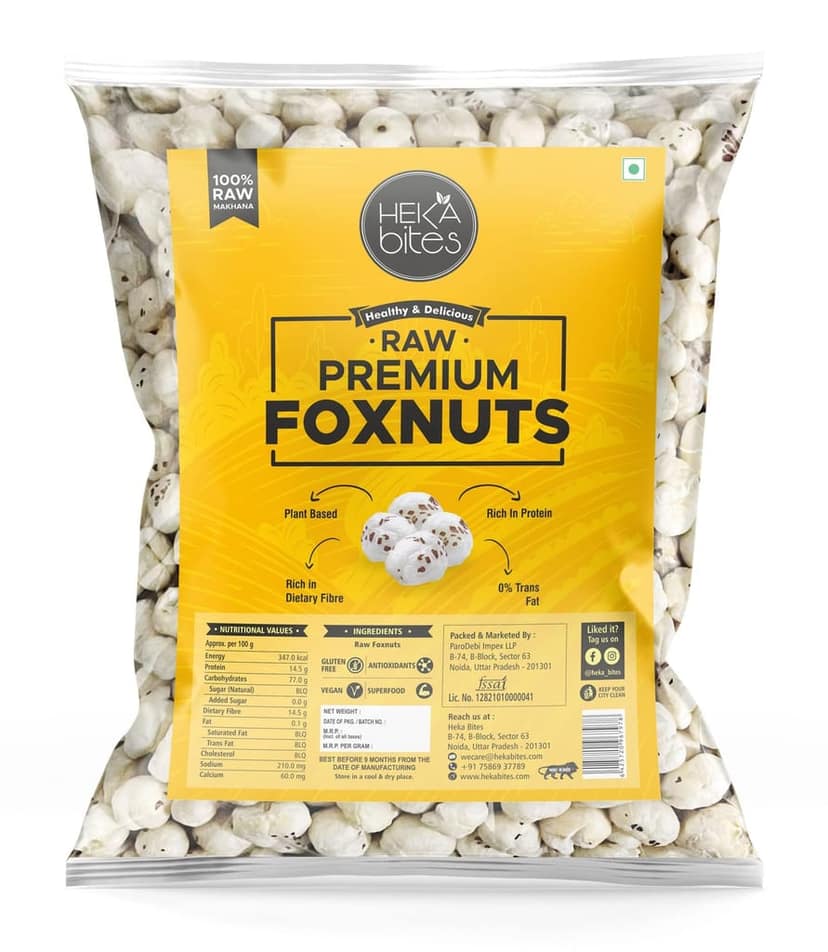 Heka Bites Raw Makhana (Fox nuts) 100g (Pack of 2) view 4