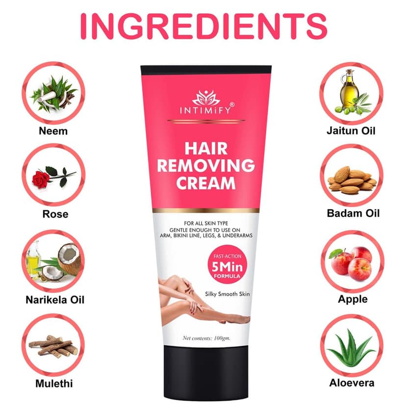 Intimify Hair Removing Cream, for smooth skin, hair removal powder, hair removal, hair remover, 100 gm view 2