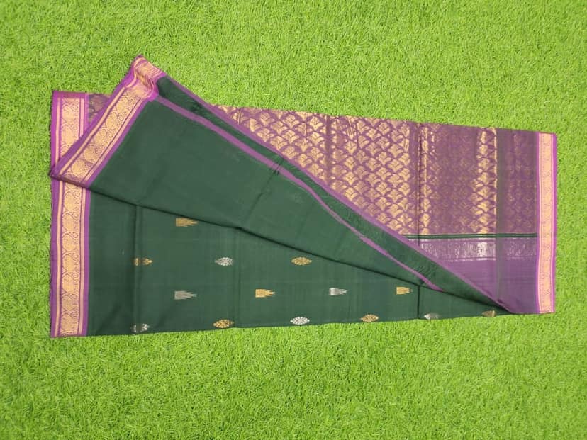 ADIVARAPUPETA JACQUARD FANCY BUTTA COTTON SAREE