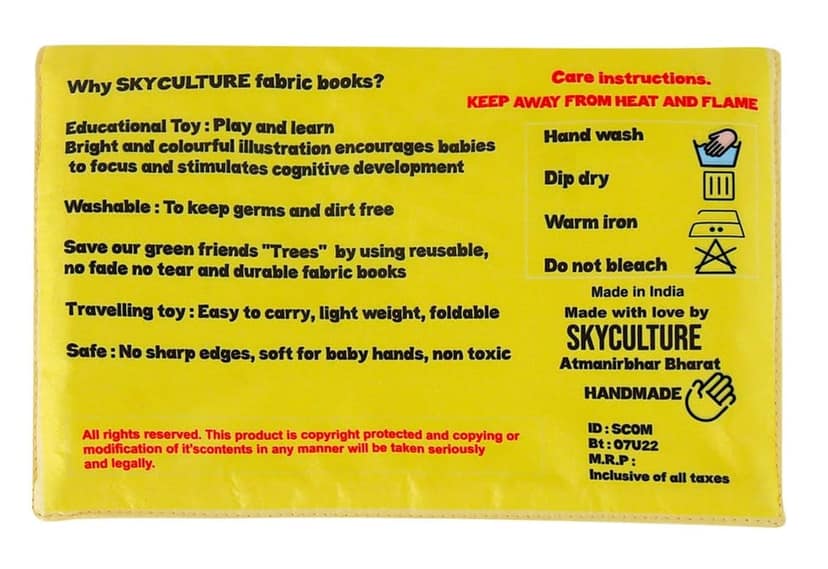 Skyculture� Malayalam Aksharmala Cloth Book - Malyalam Language, Soft Fabric Toy Book for Early Learning view 4