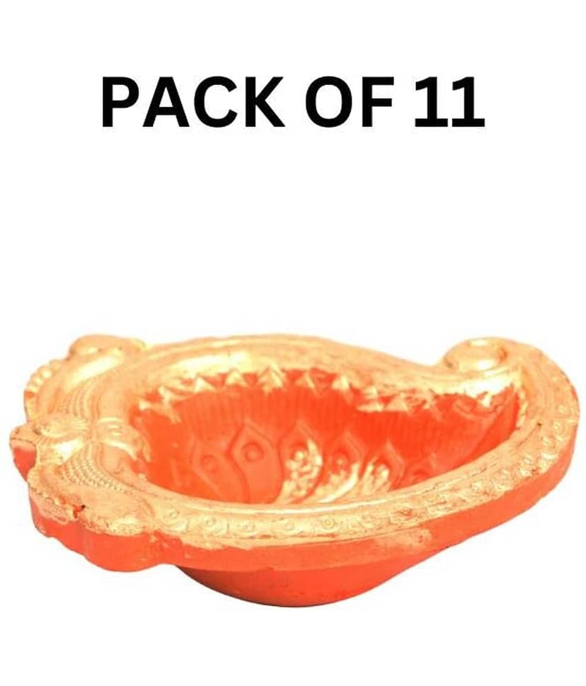 MUD ARTISTRY Terracotta Floor Diya - Pack of 11