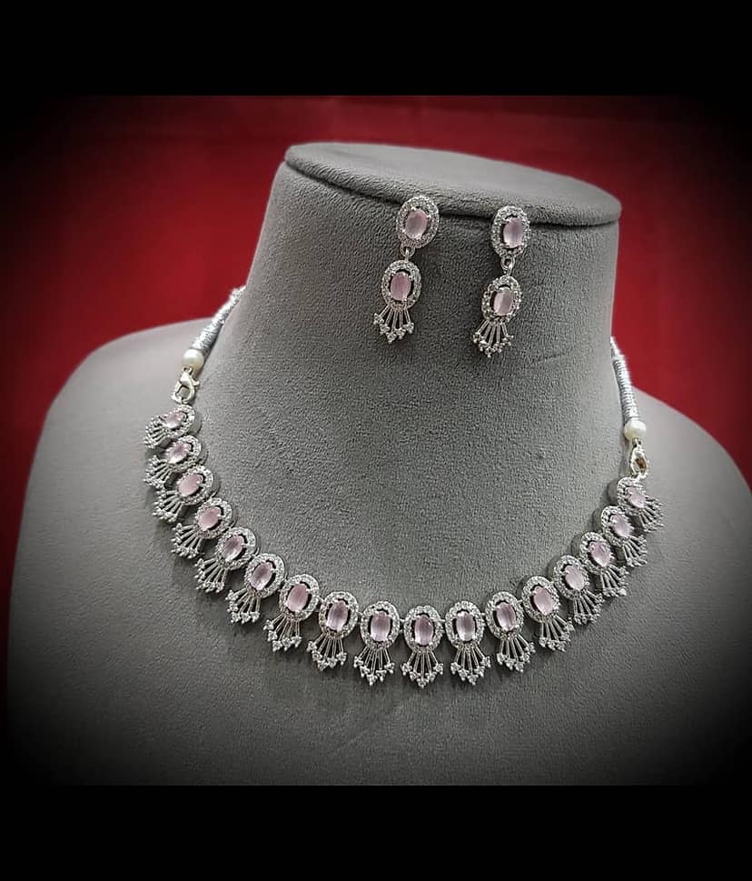 Ladymania Mint Green Alloy Necklace Set ( Pack of 1 )