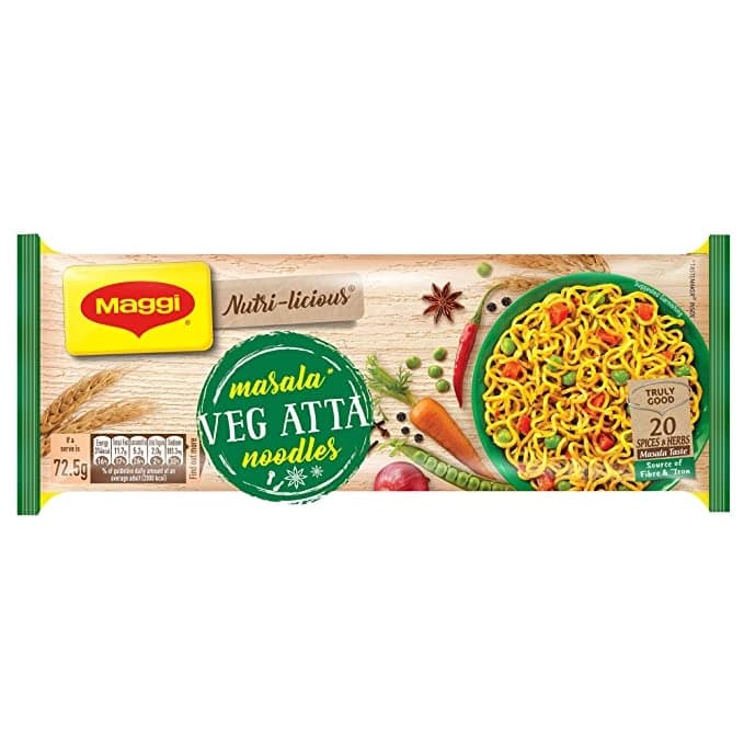 Atta Noodles Masala Veg Pack of 4-290g