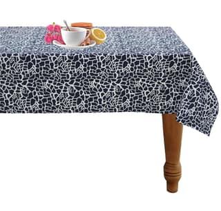 AIRWILL 100% Cotton Printed Pattern 4 Seater Square Table Cover Sized, 56x56 inches (Blue, Pack of 1)
