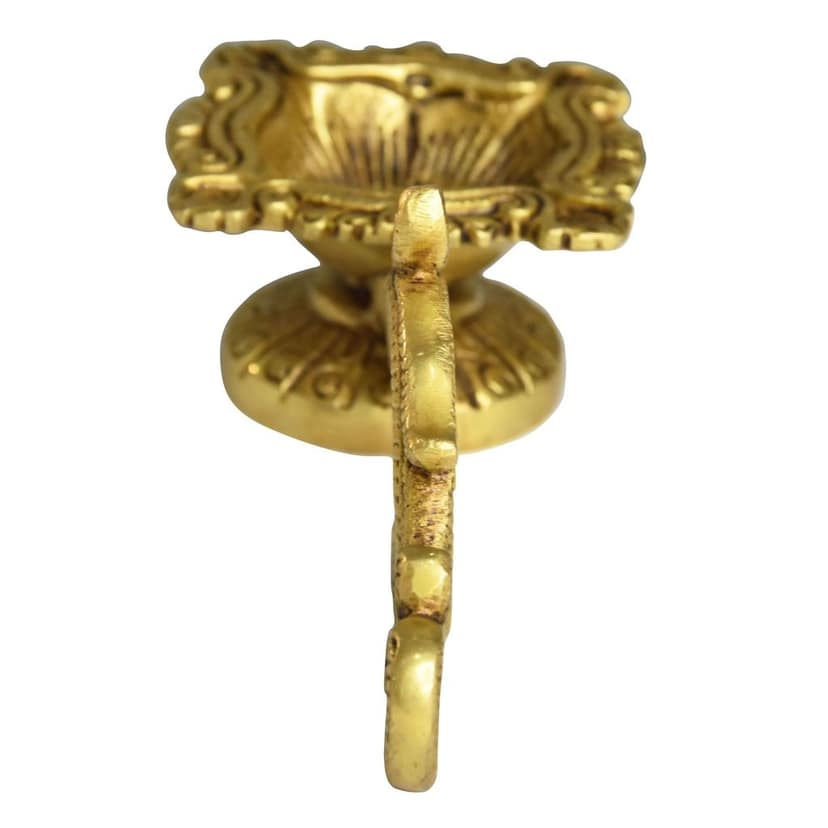 Brass Table Decor Deepak, Oil Lamp - Handmade Brass Diya for Mandir, Height : 2 Inch (BSMAS1503 C) view 5