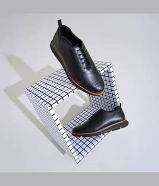 Neemans Flexy Brogues Black Men's Sneakers