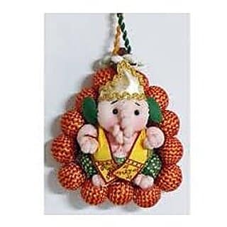 Handmade Woolen Lord Ganesha Idol Multicolor | Decorative & Spiritual Home Decor