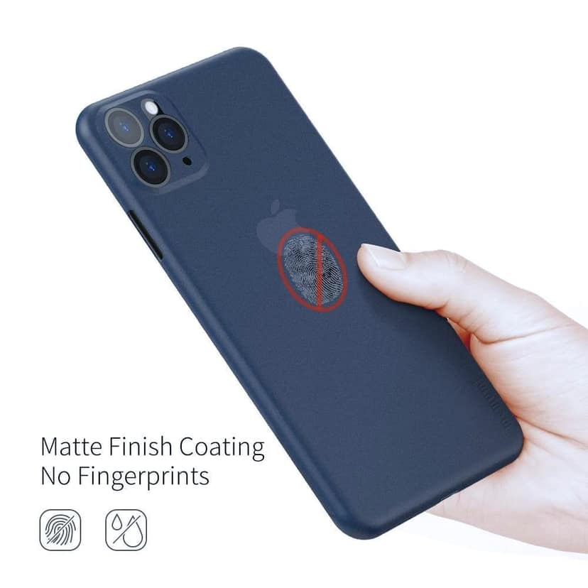 Memumi Slim Series Ultra Thin Back Cover for Apple iPhone 11 Pro 0.3 mm Thin - Trans-Blue (5.8") view 5