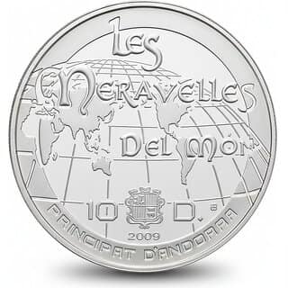 Andora 10 Diners 2009 Wonders of the World, Italy Silverplated old Coin Edition view 2