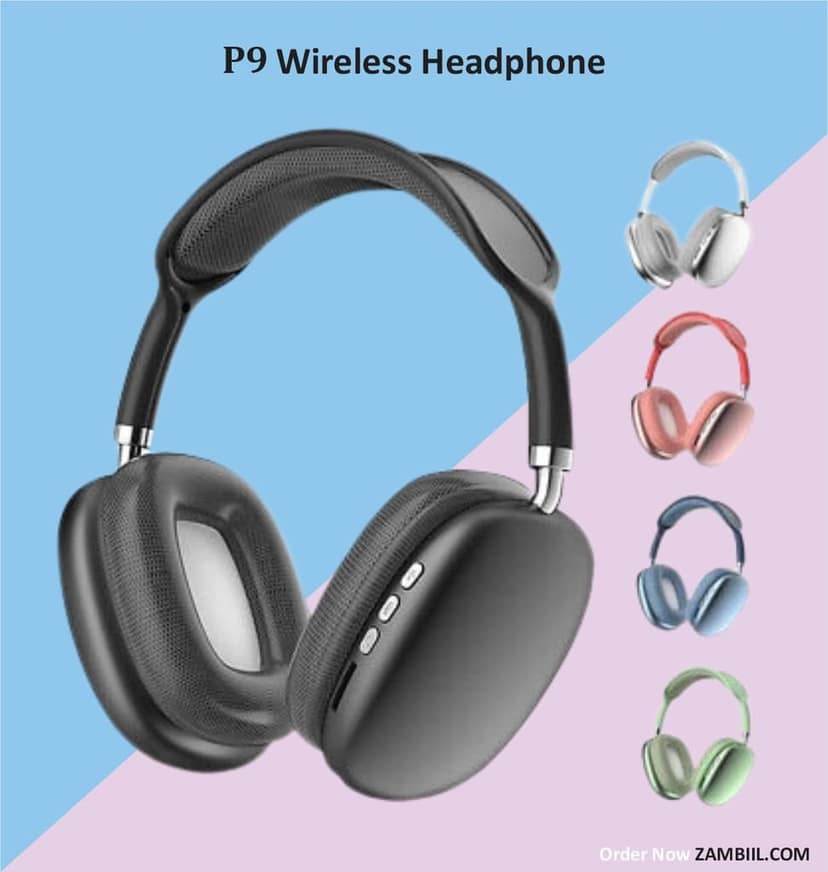 P9 Headphones Bluetooth Headphone on Ear 4 Hours Playback Active Noise Cancellation Ipx4 ( Multi Color )