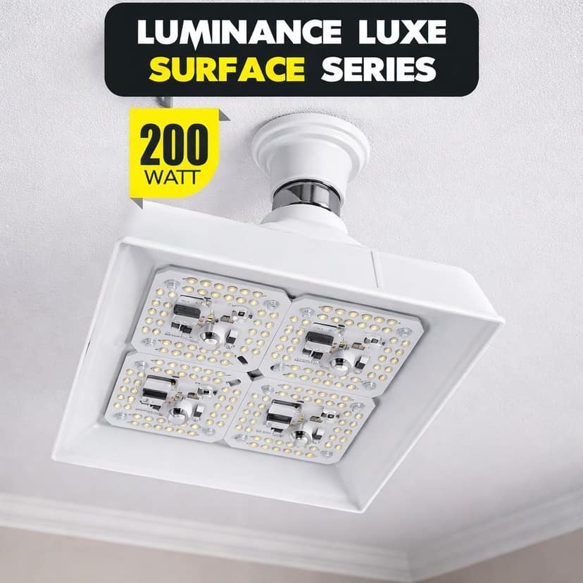 SPARKWORLD 4 Head LED Square Panel Light (2x2 Module) | Cool White | Wall/Ceiling Mount (Pack of 1) | Colour: 200 Watt view 2