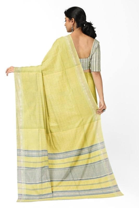 APCO Handloom - Women's Rahajmundry Pure Cotton Grey Handloom Saree (Angara Handloom Saree) 60 view 3