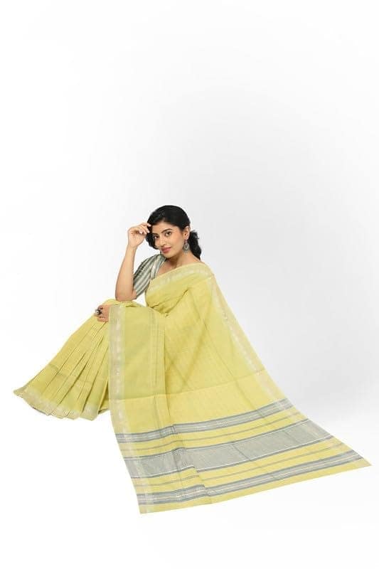 APCO Handloom - Women's Rahajmundry Pure Cotton Grey Handloom Saree (Angara Handloom Saree) 60 view 4