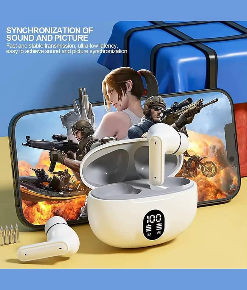 Life Like Bluetooth Earbuds Gaming Earphone In Ear TWS White view 2