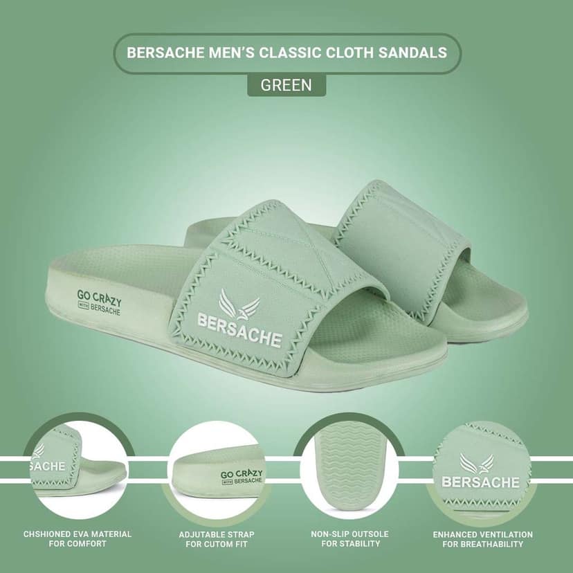 Bersache Extra Soft Classic Casual with Back Strap Regular wear with Ultra Soft & Flexibility Technology Slipper for Men's view 5