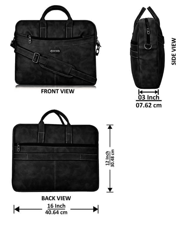 LOREM 10L Faux Leather Messenger Bag For Men & Women-UF view 3