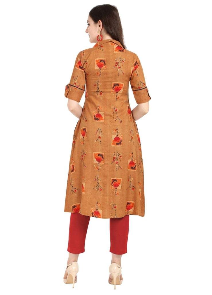SHOPPING QUEEN Women Rayon A-Line Kurta view 4