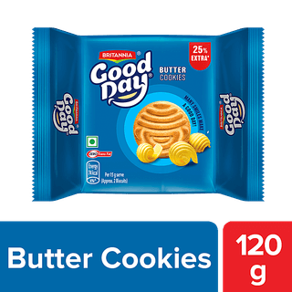 Britannia Good Day - Butter Cookies, Crunchy, Teatime Snack, 120 G