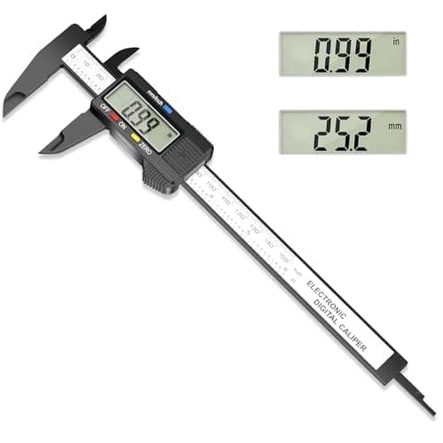 Digital Caliper Calipers Measuring Tool, 0-6inches Electronic Caliper with Premium Large LCD Screen, Inch and Millimeter Convert, Auto-Off Feature, High Precision and Clear Display, HnoaTovy view 2