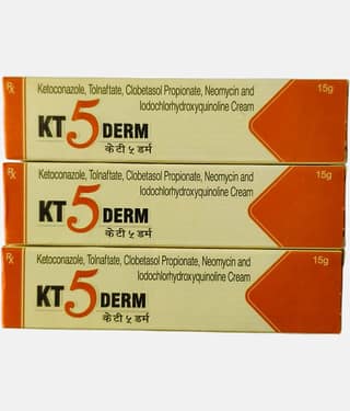 KT5Derm Skin Cream,15gm each (Pack of 3)