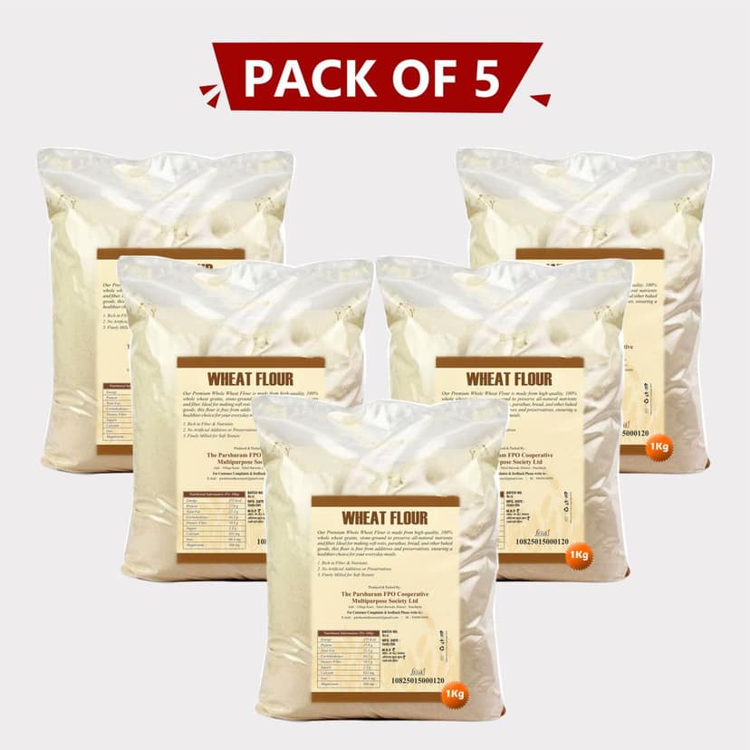 Wheat Flour (1 kg), Pack of 5 view 2