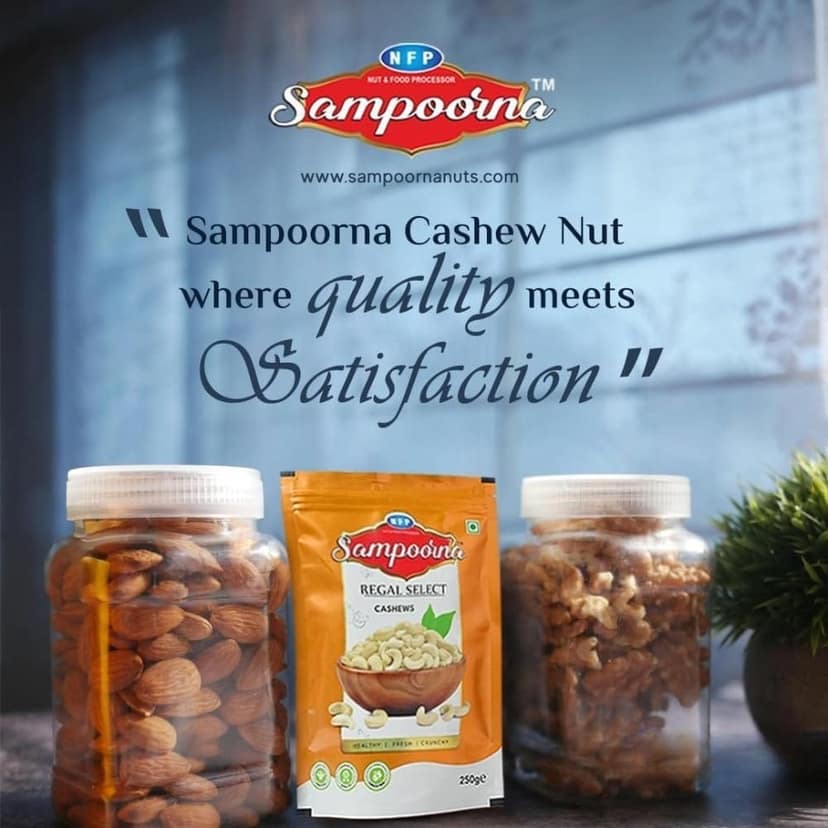 NFP Sampoorna Foods Regal Select Premium Cashews 250g - 100% Natural & Healthy Snack | NFP Sampoorna Foods view 3