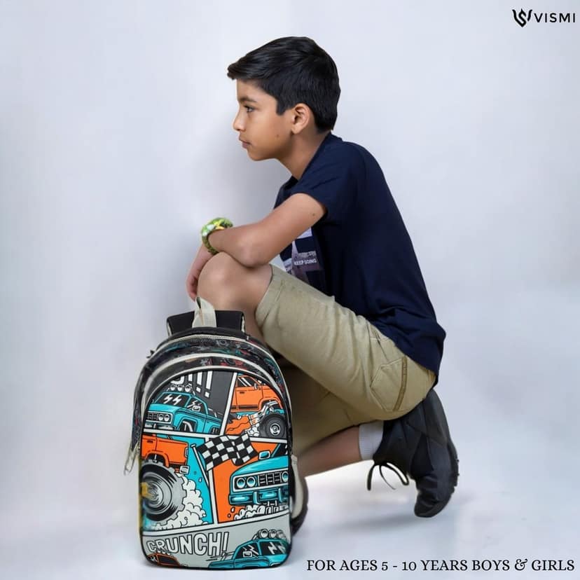 VISMIINTREND School Backpack Bags for Kids | School Bags | Water Resistant | Casual | Picnic | Travel | 5 to 10 Years School Backpack | Bag for Boys | Girls view 3