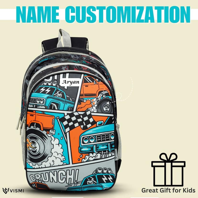 VISMIINTREND School Backpack Bags for Kids | School Bags | Water Resistant | Casual | Picnic | Travel | 5 to 10 Years School Backpack | Bag for Boys | Girls view 7