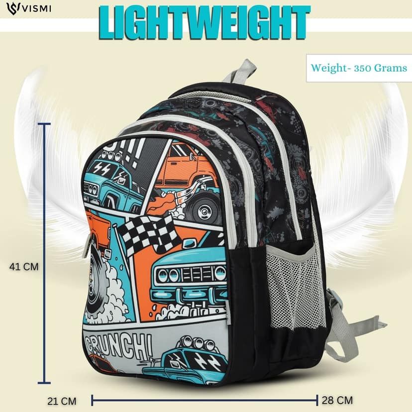 VISMIINTREND School Backpack Bags for Kids | School Bags | Water Resistant | Casual | Picnic | Travel | 5 to 10 Years School Backpack | Bag for Boys | Girls view 8