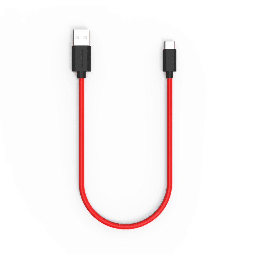 Twance T23R TPE - Type C to USB Charging & data transfer Cable, 0.25 M, Red view 2