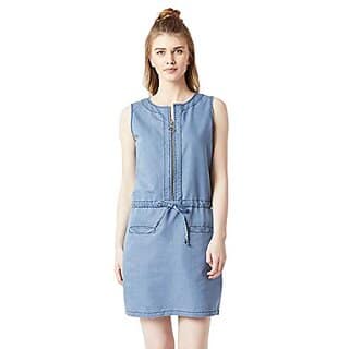Miss Chase Womens Denim Body con Dress
