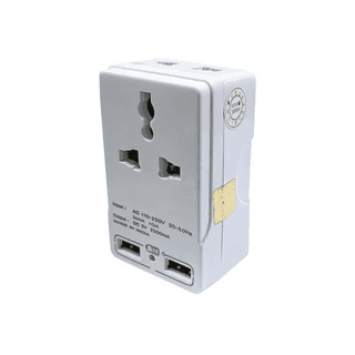 Spike 2+2 Mulktipurpose Conversion Plug | 10 Amp Socket With USB port | Heavy Duty Multi Plug Extension Cord for Office, Home