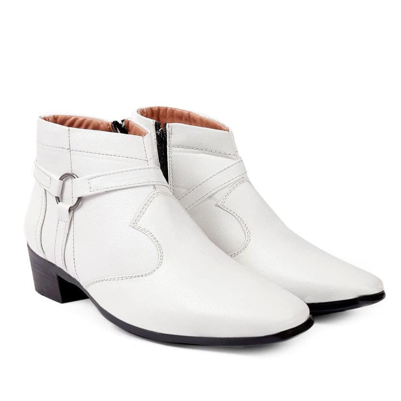 BXXY Men's New Height Increasing with Strapped Zipper and Buckle Boots for All Occassions and All Seasons view 5