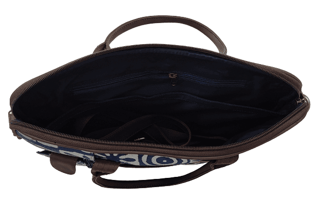 Nirjhari Crafts Leather and Fabric Laptop Bag view 4