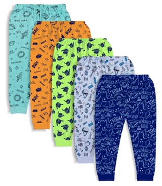 minicult Cotton Pajama Mid Rise Pants with All Over Print for Boys and Girls (Multicolor Designs)(Regular Fit)(Pack of 5) (4 Years-5 Years, Blue, 5) minicult Cotton Pajama Mid Rise Pants with All Over Print for Boys and Girls (Multicolor Designs)(Regular