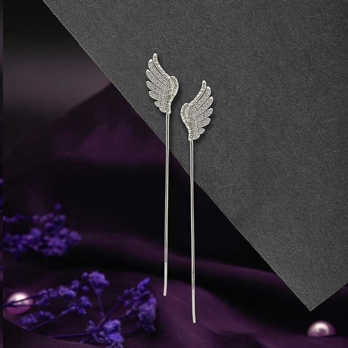 Silver Fly High Earrings view 3