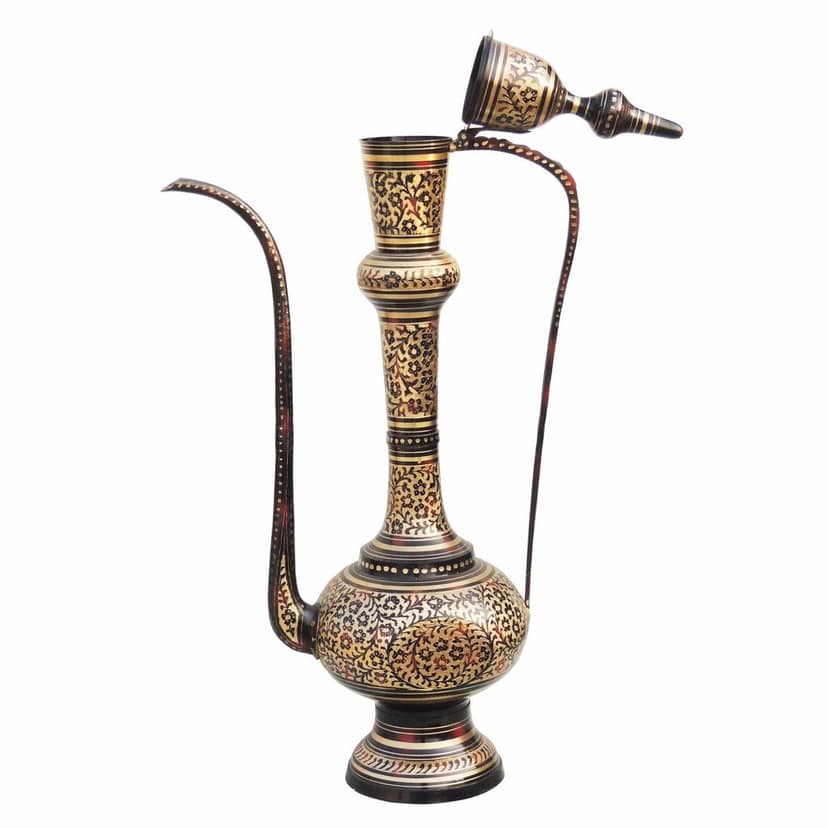 Brass Surahi Decorative Aftaba ? Ethnic Home Decor Showpiece, Height : 32 Inch (FMAS350 B) view 3