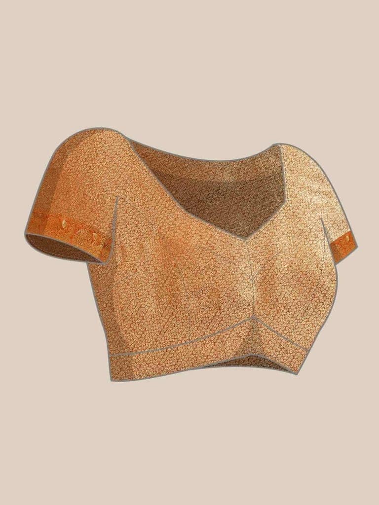 Women's Brocade Soft Silk Zari Woven Saree With Unstiched Blouse Piece view 7