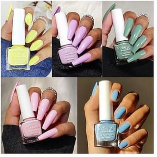 Nail Polish Set for Women | 12-Free Vegan Cruelty-Free Quick Dry Long Lasting High Gloss Chip Resistant | Nail Paint Combo Set for Women | Set of 5 Blush Skies and Greens view 2