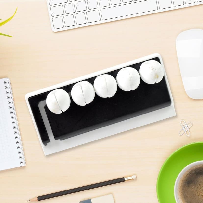 5 Slots Adhesive Desk Cable Cord Holder for Charging Cable (1 Pc / Mix Color) view 3