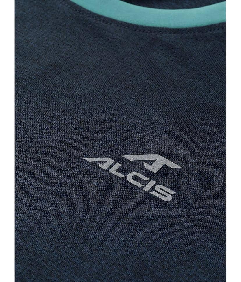 Alcis Navy Blue Polyester Slim Fit Men's Sports T-Shirt ( Pack of 1 ) view 2