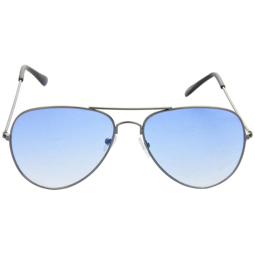 HRINKAR Men Women Boys & Girls Pilot Sunglasses Brown & Grey Frame, Brown & Blue Lens (Medium) Pack of - 2 view 3