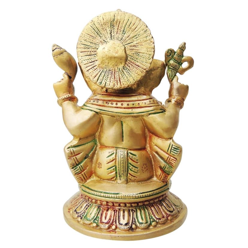Brass Showpiece Ganesh Ji Statue (BSMAS1299 G) view 3